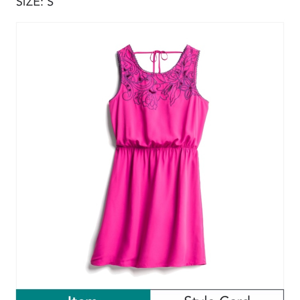 Stitch fix Fushia Dress with Embroidery